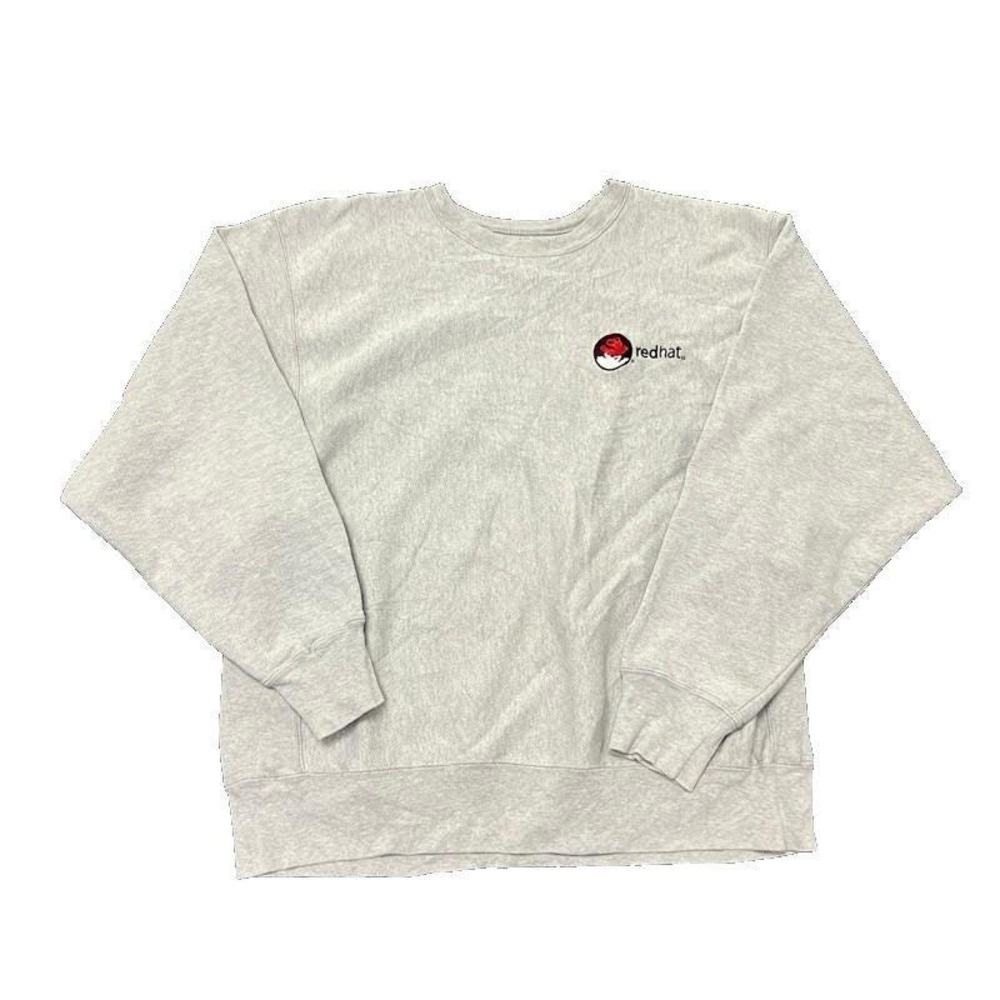 Vintage Red Hat Sweatshirt Mens XL Gray 2000s Champion Reverse Weave